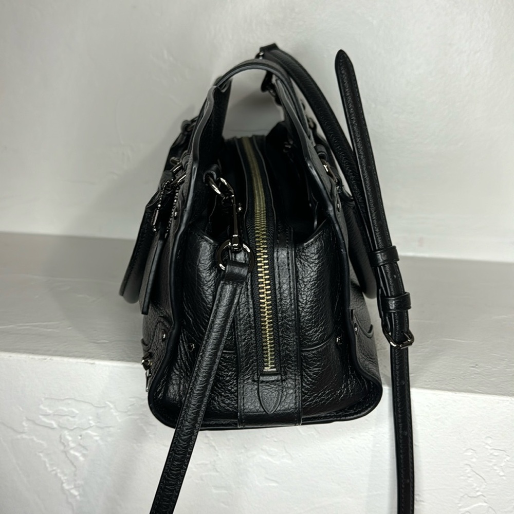Coach gun metal black bandana studded Mercer satchel 24 - Picture 6 of 15